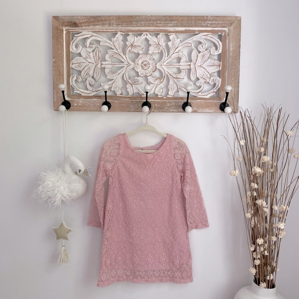 Toddler Girl Lace and Embroidery Dress 2T